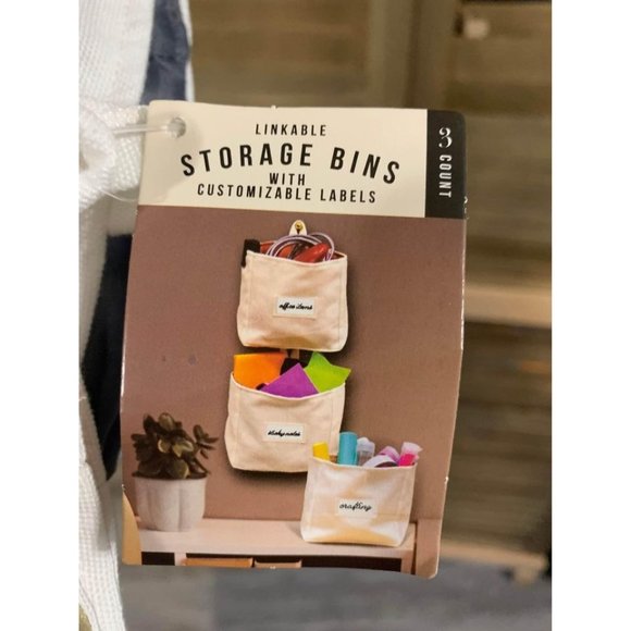 NWT Linkable Storage Bins 3 Pieces Small - Picture 1 of 2